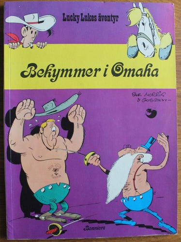 LUCKY LUKE ALBUM NR 23 Bekymmer i Omaha 1976 1:a uppl
