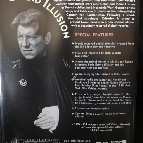 Grand Illusion (1937) Jean Renoir med Jean Gabin, Dita Parlo, Jean Dasté