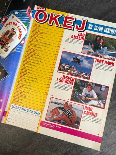 Tidningen OKEJ ! Nr 16 - 1989 .