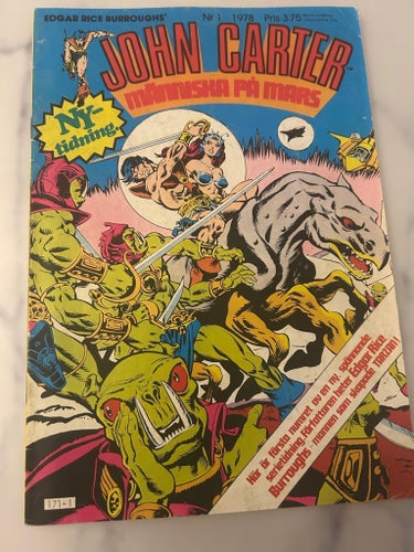 Samlarexemplar: John Carter Människa På Mars Nr 1 1978 Edgar Rice Burroughs