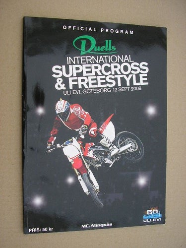 Program Int. Supercross & freestyle Göteborg 12 Sep. 2008