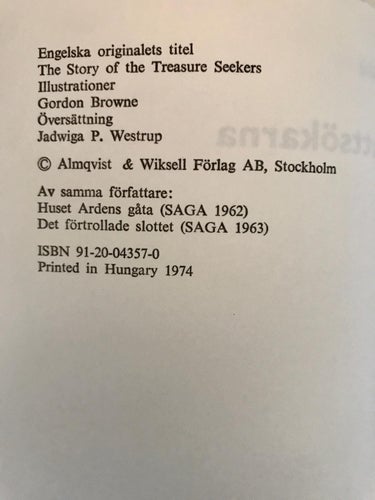 SKATTSÖKARNA Edith Nesbit 1974
