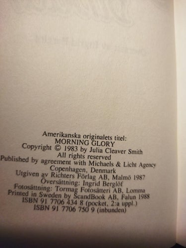 Tidens vindar av Julia Cleaver Smith. Very Fine