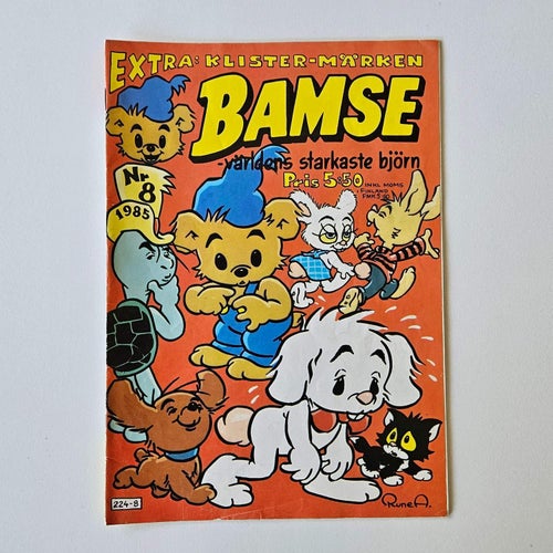 Bamse Tidning - Nr 8 1985 - Serie Serietidning Klistermärken