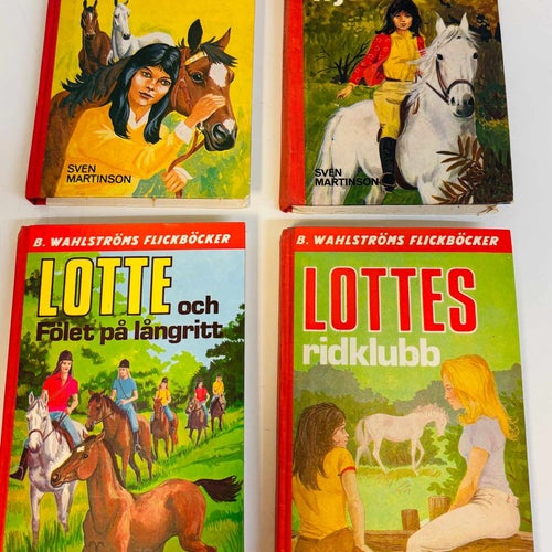 Lotte böcker 4 st – Wahlströms flickböcker retro / hästböcker