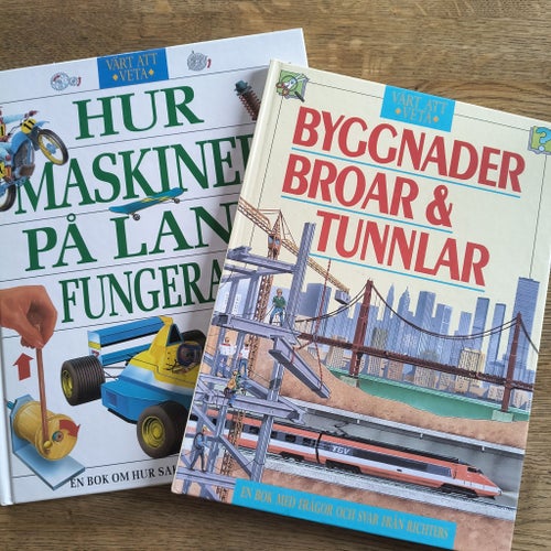 Faktaböcker-Hur Maskiner På Land Fungerar och Byggnader, Broar och Tunnlar