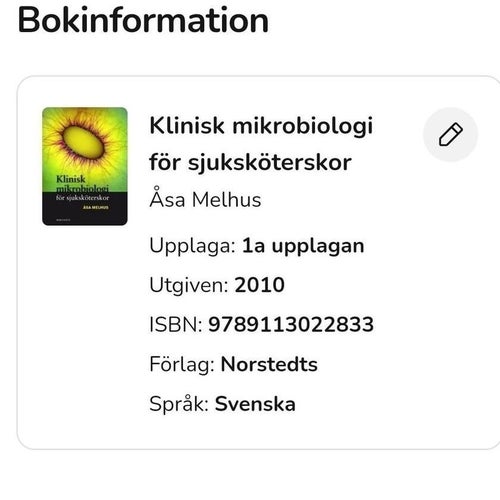 Klinisk mikrobiologi för sjuksköterskor