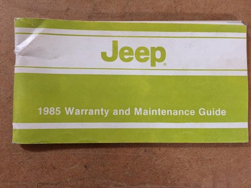 1985 Jeep Warranty & Maintenance Guide