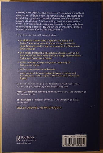 A History of the English Language / Albert C. Baugh, Thomas Cable