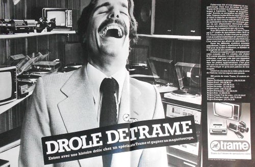 TRAME SPECIALISTES VIDEO, STOR TIDNINGSANNONS 1979