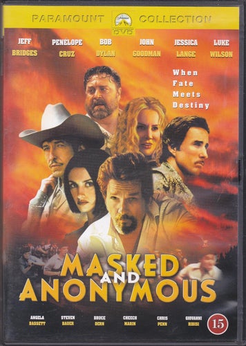 DVD / Masked And Anonymous / Penelope Cruz, Bob Dylan / Nära Nyskick