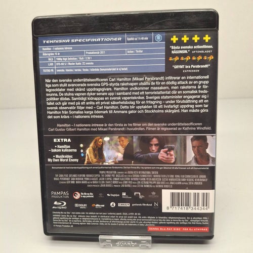 Hamilton i nationens intresse - Blu-ray film, Svensk text, Fint skick