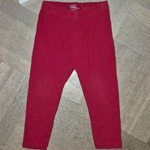 Christmas Collection röda leggings med guldglitter, storlek 80