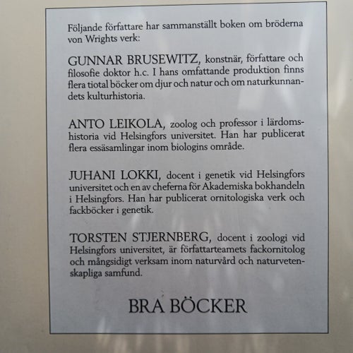 Bröderna von Wrights Fåglar av Gunnar Brusewitz, Anto Leikola, Juhani Lokki,