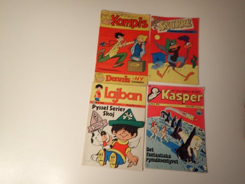 Acke! Lilla Fridolf! Åsa-Nisse! Kompis/Dennis! Lajban! Kasper! Snurre!