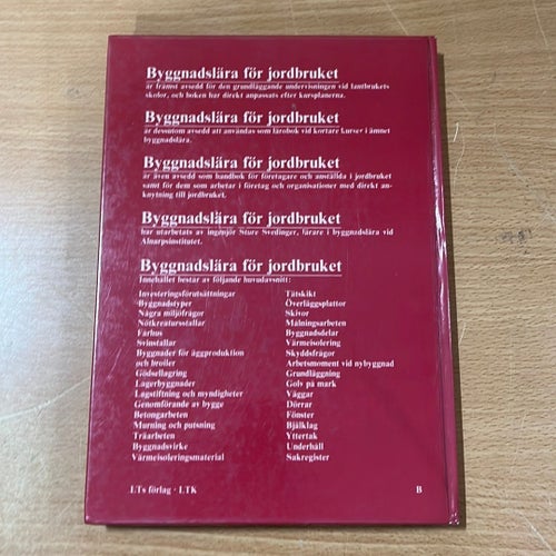 Byggnadslära för jordbruket av Sture Svedinger