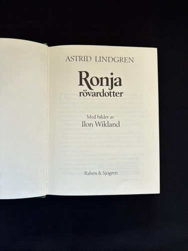 Ronja rövardotter av Astrid Lindgren