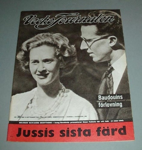 Vecko-Journalen nr 38 1960. Dona Fabiola på framsidan.