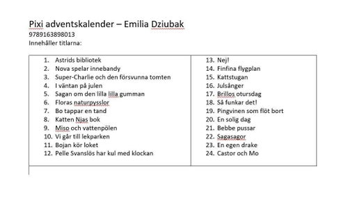 Kattstugan Minibok PIXI - Fri Frakt