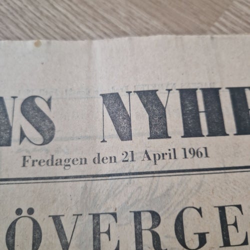 Dagens Nyheter 21 April 1961