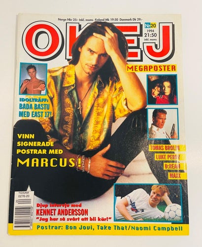 Tidningen OKEJ ! Nr  20  - 1994  . Med Posters !
