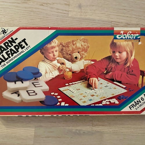 BRIO Barn-Alfapet - Två Korsordsspel i Ett vintage retro