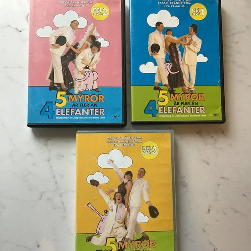 5 Myror Är Fler Än 4 Elefanter - Del 1, 2 och 3 (DVD)