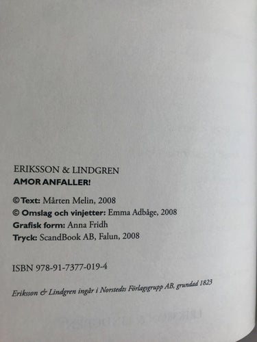 AMOR ANFALLER Mårten Melin 2008