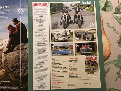 NOSTALGIA NR 10 2022 ALFA ROMEO I VERUM,OPEL KADETT,KAWASAKI,VALDEMARSVIK FOTO