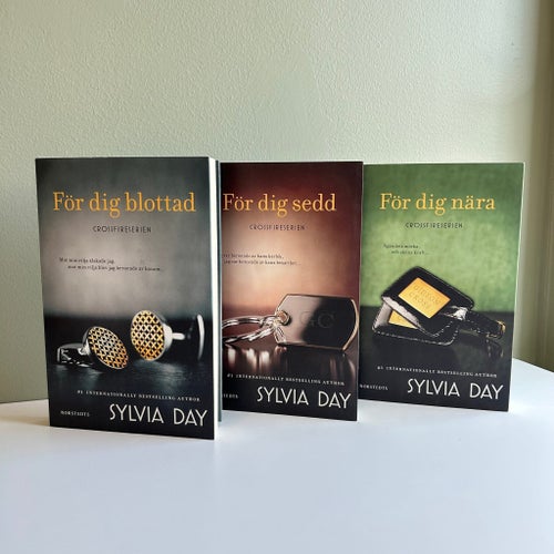 Sylvia Day x 3 - Serie: Crossfire - Del 1-3 - För dig blottad mfl - Danskt band