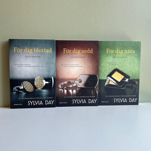 Sylvia Day x 3 - Serie: Crossfire - Del 1-3 - För dig blottad mfl - Danskt band