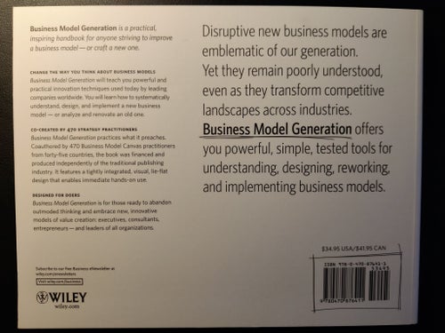 Business Model Generation av Alexander Osterwalder & Yves Pigneur 978-0470876411