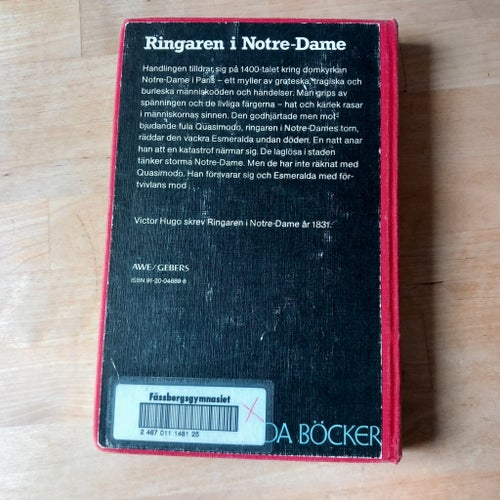 Ringaren i Notre-Dame, av Victor Hugo (bearbetad av Gustav Sandgren)