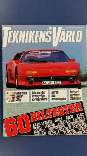 Teknikens Värld 26 1984: Subaru Trendy, Opel Rekord 1,8/2,3 TD, Koenig Ferrari