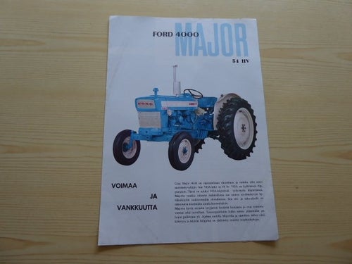 Ford Major 4000 traktor originalbroschyr på finska