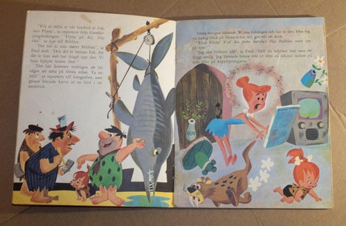Pebbles Flinta - Flintstones - Hanna Barbera bok bilder 60 tal