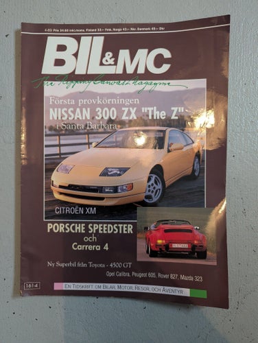 Bil&mc nr4/89 Nissan 300 ZX /Porsche speedster