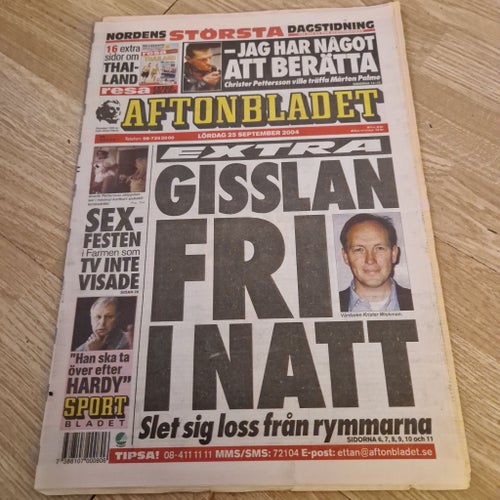 Aftonbladet Lördag 25 September 2004