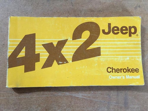 1987 Jeep Cherokee 4x2 Owner's Manual