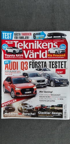 Teknikens Värld nr 4 2019: Ford Edge, Kia Proceed, Toyota RAV4, Audi Q8+ Q3