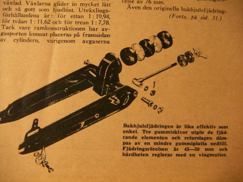 Nytest av mc OSSA 125 cc från 1953