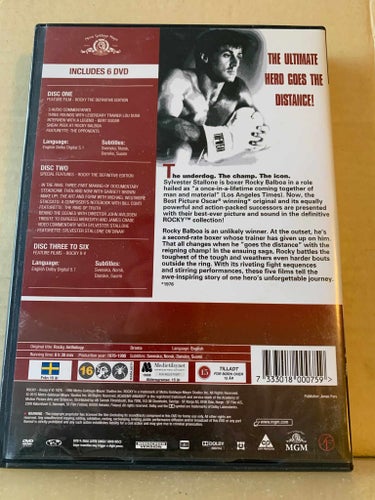 Rocky Anthology, Samlingbox, Dvd
