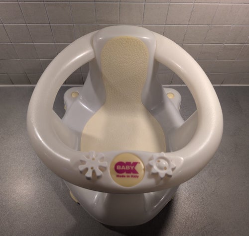 OKBABY Badsäte för babybad - för barn 6-15 månader (13 kg) - Vit