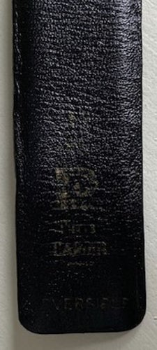 Pierre Cardin brunt/svart läderbälte