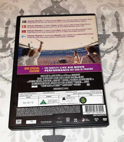 Bohemian Rhapsody (2018) DVD ( Queen / Freddy Mercury ) Rami Malek, Mike Myers