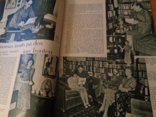 Svensk Damtidning nr21 1940 hemma hos major Arvid Eriksson militär,Kungligt,mode