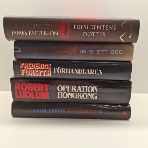 Deckare/Thrillers x5 Bokpaket Böcker i hårdpärm - Se bilder för titlar