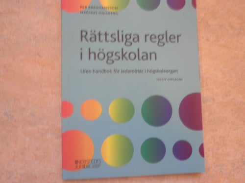 Rättsliga regler i högskolan av Per Abrahamsson, Magnus Hallberg, 2009