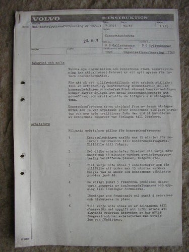 VOLVO D-instruktion