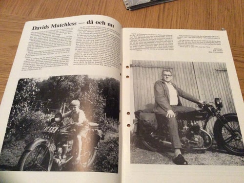 Med Motorcykel då och nu Nr4/90 David Matchless,Henderson sadlar